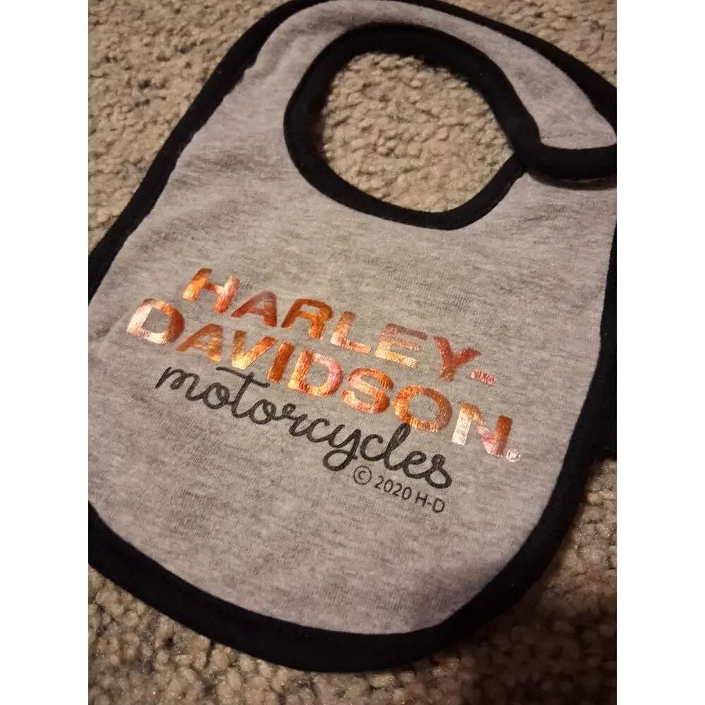 Harley-Davidson Baby Bib Lot Of 2 Size 0/3 Month And 6/9 month